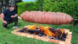 1KM Lamb Intestines! World's BIGGEST Kokorec - Epic Turkish Street Food🔥