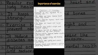 Importance of exercise 💪 || Essay writing ✍️