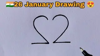 🇮🇳 26 January Special Drawing | Republic Day Easy Drawing For Students School Project