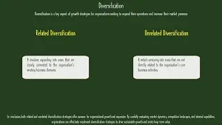 Growth Strategies: Related and Unrelated Diversification
