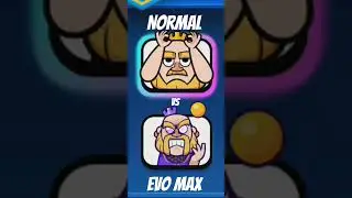 NORMAL VS EVO MAX 😀 #clashroyale #clashroyaleemote