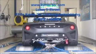Lotus 3 Eleven mit erster Komo-Tec Leistungsentwicklung auf unserem SuperFlow Pr&uuml;fstand