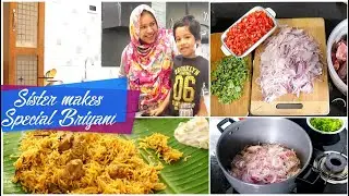 Sister makes her Special Beef Briyani for me / Zulfia's Recipes / tamil vlog