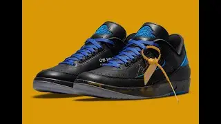 Off White x Air Jordan 2 Low Black Sneakers Detailed Look