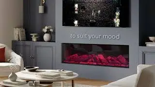Luxor Serie | 4K Hologramm-Elektrokamin mit Ultra-HD-Flammen & 4-in-1 Einbaukassette | Feuerillusion