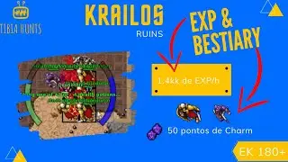 ✅Hunt EK LVL 180 Solo 1.4kk de xp/h  + 50 Pontos de Charm  😍 Bestiary 😍