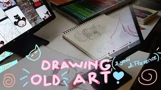 DRAWING MY ART FROM 3 YEARS AGO! (Digital & traditional art)