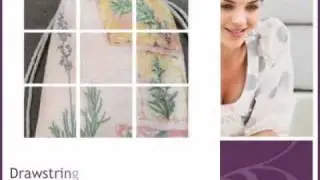 Lavender Printed Muslin Bag