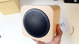 Portable Bluetooth Wooden Speaker with 5W 10-Hour Playtime, built in Mic