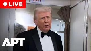 WATCH LIVE | Trump Speaks Mid-Flight as Warships Move Toward Iran | APT