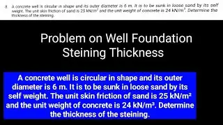 Problem on Steining thickness
