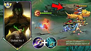 25 KILLS!! 😱 SUPREME YIN ABUSE THIS NEW MAX DAMAGE BUILD AND EMBLEM IN SOLO RANKED 2025!! - MLBB