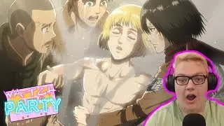 Anime Reaction - Attack on Titan S3 EP 55 Midnight Sun - Watch Party