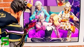 Stray ruins the GIRLS' SLEEPOVER.. Fortnite