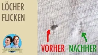 Kleine L&ouml;cher im T-Shirt stopfen I Flicken I Reparieren I ohne N&auml;hmaschine