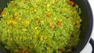 Receta de ARROZ VERDE, cómo hacer arroz verde