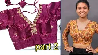 (नवरात्रि  स्पेशल ब्लाउज) mg Princess Cut padded blouse 34 size cutting and stitching 