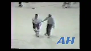 OHL Feb. 6, 1990 Jim Ritchie,SSM v Terry Chitaroni,SUD Sault Ste. Marie Greyhounds Sudbury Wolves