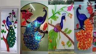Color etching glass design images | etching design on  new colour glass design 2024