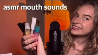 ASMR | Try NOT To Tingle | Mouth Sounds | Lipgloss Try On Haul