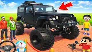 🔥 Crazy Monster Jeep Showcase 😱 | Shinchan & Friends Shocked! 🚙💥