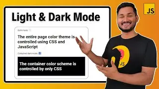 Dark & Light Mode using JavaScript | Project for Beginners | JavaScript Projects