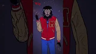 Michael Jackson Thriller Werecat Werewolf #80s #art #retro