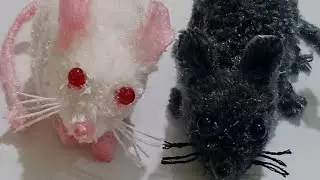 DIY Fasy pom pom mouse woolen craft rat (mouse)