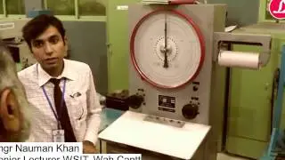 Engr Nauman Khan Performing Tensile Test During PBTE Visit