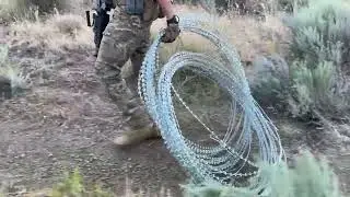 Alpha Company, 898th Brigade Engineer Battalion sets up defensive position obstacles
