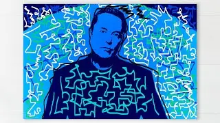 Abstract crypto art - Elon Musk