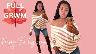 GRWM НА ВЕЧЕРИНКУ В ЧЕСТЬ ДНЯ БЛАГОДАРЕНИЯ! Причёска, макияж и наряд💋