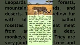 Leopard Facts in Easy English | Learn Animals | Shorts