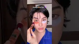 Orange vs lilac color corrector! Which one is better for dark circles? #makeuphacks #makeuptips
