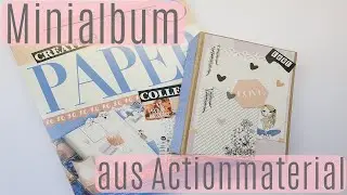 Minialbum aus Actionmaterial ✿ Craft Update ✿ Paper Collection Buch ✿ Basteln mit Papier