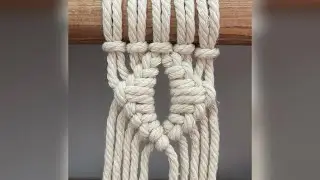 Macrame Half Hitch Diamond Pattern