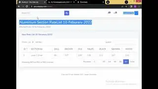 Aluminium Section RateList 10-Feburary-2022 online