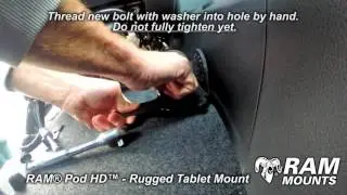 RAM&reg; Pod HD&trade; Installation Guide   Rugged Vehicle Tablet Mount