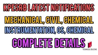 KPESRB Latest Notifications | Electronics | Mechanical |Chemical |Computer Science| Complete Details
