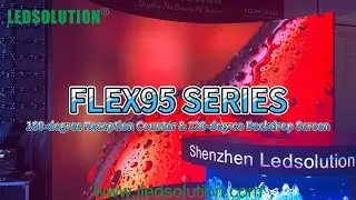 FLEX95 SERIES 180-degree Reception Counter & 120-degree Backdrop Screen