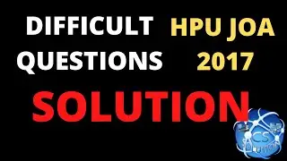 DIFFICULT QUESTIONS SOLUTION HPU JOA 2017 || #HPU #JOA #HPUPAPER #JOA939 #HPSSCPAPER #HPSSCJOA
