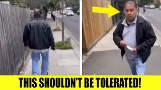 Иностранец попытался напасть на женщину в Лондоне после того, как она попыталась с ним поговорить!