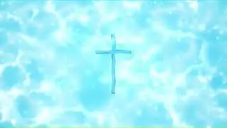 Holy Cross in Water | 1 Hour Baptism Worship Background | 4K Christian Loop