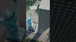 Безумный масштаб в 1 триллион #деньги #3dсравнение #богатство