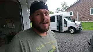 I BOUGHT A SHUTTLE BUS !! Start of the demo, Seat removal!! - Bus Conversion Ep. 2 - Cut my knuckle!