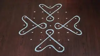 7&times;3dots melikala muggulu|easy rangoli|daily chukkala muggulu||sikku,kambhi,neli kolams|#Nice Rangoli