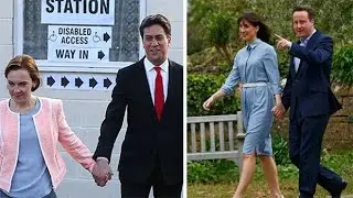 Party leaders cast their votes in the General Election