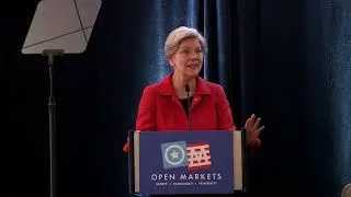 Elizabeth Warren, U.S. Senator from Massachusetts, delivers keynote remarks