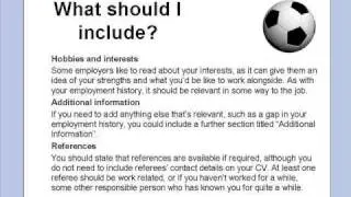 Help writing a CV