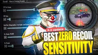 BGMI 4.2 Update ZERO RECOIL SENSITIVITY🔥| Best Sensitivity Code For Gyro & Non gyro Players